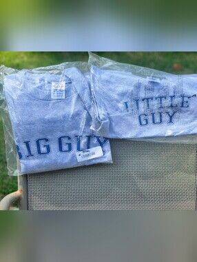 Nwt Delta Heather Gray Matching Big Guy And Little Guy Tshirt Set.